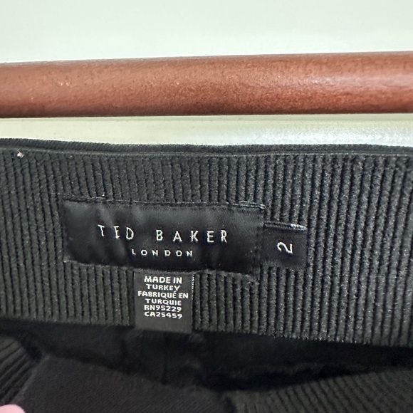 Ted Baker Black Straight Leg Nadaet Pants - Picture 3 of 5